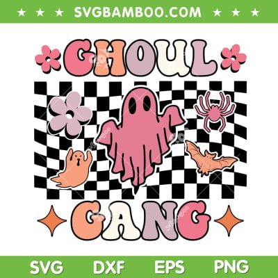 Retro Ghoul Gang SVG PNG, Ghoul Gang Boo Ghost SVG, Spooky Halloween DXF SVG PNG EPS Retro Ghoul Gang SVG PNG, Ghoul Gang Boo Ghost SVG, Spooky Halloween DXF SVG PNG EPS