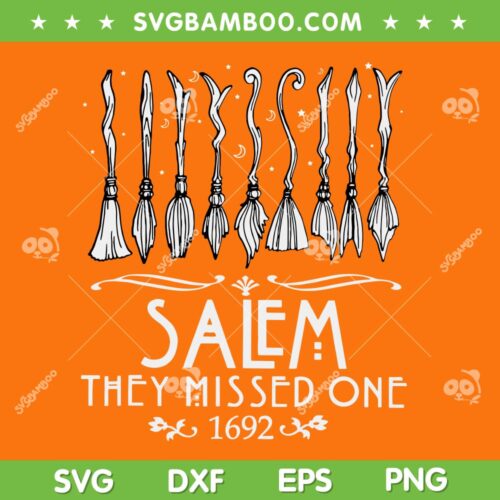 Salem 1692 They Missed One For Halloween SVG, Salem Witch SVG, 1692 Salem DXF SVG PNG EPS