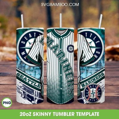 Seattle Mariners Jersey 20oz Skinny Tumbler Template PNG, Jersey Logo Tumbler Wrap PNG, Baseball Sports Tumbler Template PNG Seattle Mariners Jersey 20oz Skinny Tumbler Template PNG, Jersey Logo Tumbler Wrap PNG, Baseball Sports Tumbler Template PNG