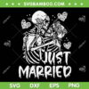Skeleton Couple Just Married SVG PNG, Skeleton Kiss SVG, Skull Lovers DXF SVG PNG EPS Skeleton Couple Just Married SVG PNG, Skeleton Kiss SVG, Skull Lovers DXF SVG PNG EPS