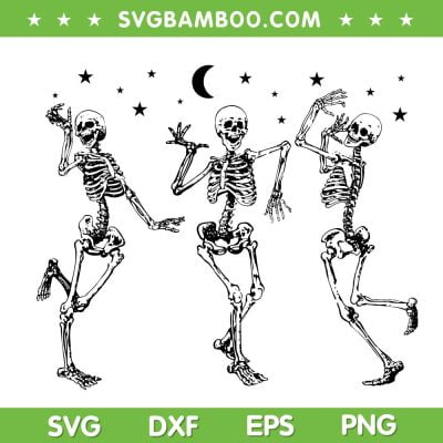Skeleton Dancing Happy Halloween SVG PNG, Dancing Skeletons Three Halloween SVG, Funny Skeleton DXF SVG PNG EPS Skeleton Dancing Happy Halloween SVG PNG, Dancing Skeletons Three Halloween SVG, Funny Skeleton DXF SVG PNG EPS