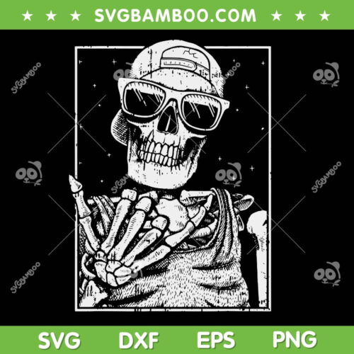 Skeleton Rock Hand SVG PNG, Halloween Cool Rock Music SVG, Skeleton Halloween DXF SVG PNG EPS