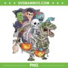 Skeleton Zombie Riding Mummy T Rex PNG, Mummy Dinosaur PNG, Halloween Skeleton PNG