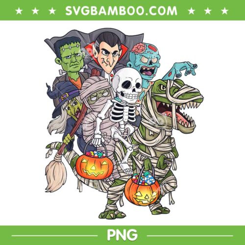 Skeleton Zombie Riding Mummy T Rex PNG, Mummy Dinosaur PNG, Halloween Skeleton PNG