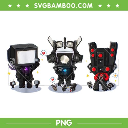 Skibidi Toilet PNG, CameramanV2 PNG, SpeakermanV2 PNG, TVmanV1 PNG