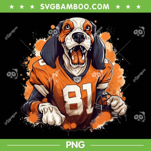 Smokey Coonhound Dog Tennessee Orange PNG, Football Game Day PNG, Smokey Dog PNG
