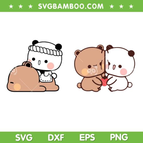 So Cute Bubu And Dudu SVG PNG, Peach And Goma SVG, Mocha And Milk DXF SVG PNG EPS
