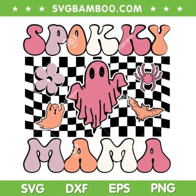 Spooky Mama Retro Groovy SVG PNG, Groovy Spooky Mama SVG, Retro Halloween Ghost DXF SVG PNG EPS Spooky Mama Retro Groovy SVG PNG, Groovy Spooky Mama SVG, Retro Halloween Ghost DXF SVG PNG EPS