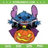 Stitch Pumpkin Spooky SVG PNG, Lilo And Stitch Witch SVG, Stitch With Pumpkin DXF SVG PNG EPS