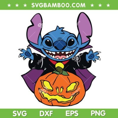 Stitch Pumpkin Spooky SVG PNG, Lilo And Stitch Witch SVG, Stitch With Pumpkin DXF SVG PNG EPS