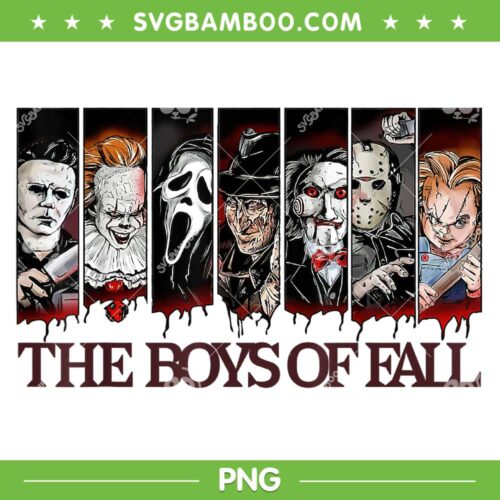 The Boys Of Fall Horror Characters PNG, Vintage Scary Horror Movie Halloween PNG, The Boys Of Fall PNG