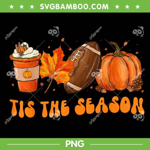 Tis The Season Football Pumpkin PNG, Football Fall Thanksgiving PNG, Pumpkin Halloween PNG