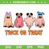 Disney Ghost Trick Or Treat SVG PNG, Mouse Ghost SVG, Mickey Mouse Halloween DXF SVG PNG EPS