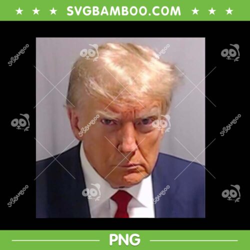 Trump Mugshot 2023 PNG, Trump Revenge PNG, Donald Trump Never Surrender PNG