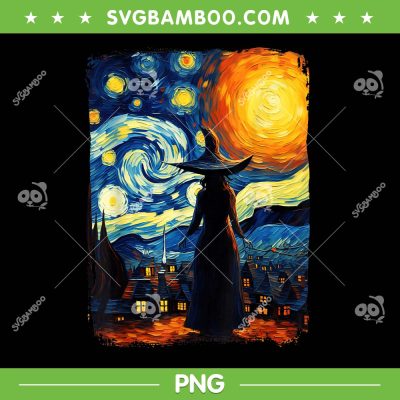 Witch Halloween Starry Night Van Gogh PNG, The Starry Night PNG, Starry Night Witch PNG Witch Halloween Starry Night Van Gogh PNG, The Starry Night PNG, Starry Night Witch PNG