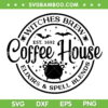 Witches Brew Coffee House SVG PNG, Halloween Witch House SVG, Coffee Halloween DXF SVG PNG EPS