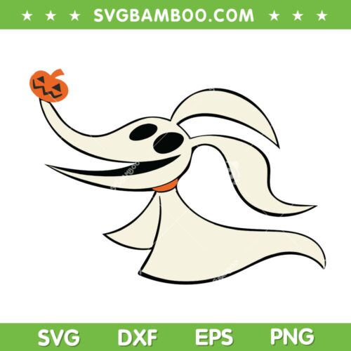 Zero SVG PNG, Nightmare Before Christmas Zero Pumpkin SVG, Zero Halloween DXF SVG PNG EPS