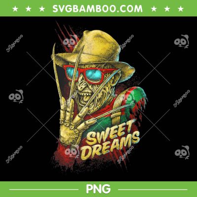 Freddy Sweet Horror Dreams PNG, Freddy Horror Movies Halloween Vintage PNG, Sweet Dreams PNG