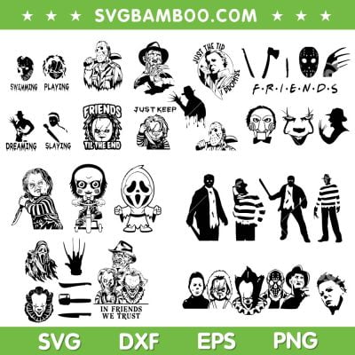 Horror Movie Characters Bundle SVG, Scary Characters Halloween Bundle SVG, Scary Friends Characters DXF SVG PNG EPS Horror Movie Characters Bundle SVG, Scary Characters Halloween Bundle SVG, Scary Friends Characters DXF SVG PNG EPS