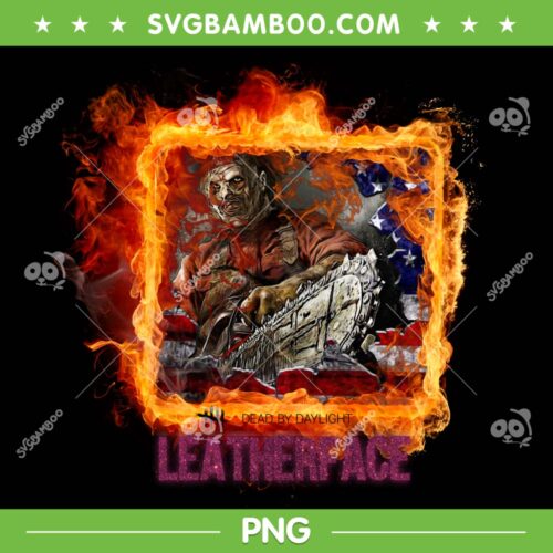 Leatherface Fire PNG, Dead By Daylight Leatherface PNG, Horror Halloween Leatherface PNG