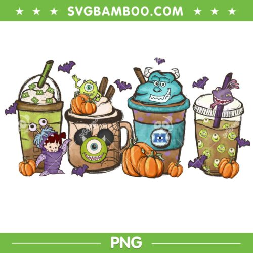 Monsters Inc Characters Coffee PNG, Halloween Horror Monster Coffee PNG, Monsters Inc Halloween PNG