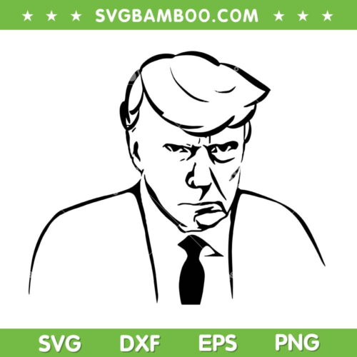 Trump Mug Shot 2024 SVG PNG, Donald Trump Never Surrender SVG, I Stand With Trump DXF SVG PNG EPS