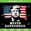 Trump Never Surrender SVG PNG, Donald Trump American Flag SVG, Trump 2024 DXF SVG PNG EPS