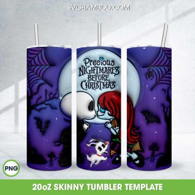 3D Inflated Chibi Jack And Sally Tumbler Wrap PNG, Nightmare Before Christmas 20oz Skinny Tumbler Template PNG 3D Inflated Chibi Jack And Sally Tumbler Wrap PNG, Nightmare Before Christmas 20oz Skinny Tumbler Template PNG