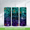 3D Inflated Disney Spooky Vibes Coffee Tumbler Wrap PNG, Halloween Snack Coffee 20oz Skinny Tumbler Template PNG