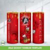3D Inflated Donald Duck Devil Halloween Tumbler Wrap PNG, Starduck Coffee 20oz Skinny Tumbler Template PNG