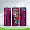 3D Inflated Jack And Sally Coffee Tumbler Wrap PNG, Deadly Nightshade Coffee 20oz Skinny Tumbler Template PNG