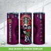 3D Inflated Jack And Sally Coffee Tumbler Wrap PNG, Nightmare Before Christmas 3D 20oz Skinny Tumbler Template PNG