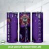 3D Inflated Maleficent Coffee Halloween Tumbler Wrap PNG, Disney Halloween 20oz Skinny Tumbler Template PNG