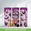 3D Inflated Sanderson Sisters Brewing Co Coffee Tumbler Wrap PNG, Hocus Pocus Salem 20oz Skinny Tumbler Template PNG