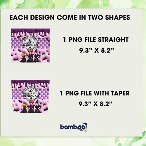 3D Inflated Sanderson Sisters Brewing Co Tumbler Wrap PNG, Hocus Pocus Halloween 20oz Skinny Tumbler Template PNG 3D Inflated Sanderson Sisters Brewing Co Tumbler Wrap PNG, Hocus Pocus Halloween 20oz Skinny Tumbler Template PNG