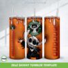 3D Inflated Stitch Jack Skellington Coffee Tumbler Wrap PNG, Skellington Coffee Starbucks 20oz Skinny Tumbler Template PNG