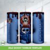 3D Inflated Stitch Michael Myers Coffee 20oz Skinny Tumbler Template PNG, Michael Myers Ohana Coffee Tumbler Wrap PNG