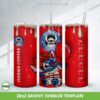 3D Inflated Stitch Pennywise Coffee 20oz Skinny Tumbler Template PNG, Pennywise Stitch Halloween Tumbler Wrap PNG