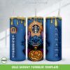 3D Inflated Stitch Pumpkin Coffee 20oz Skinny Tumbler Template PNG, Stitch Starbucks Coffee Tumbler Wrap PNG