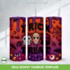3D Inflated Trick Or Treat Tumbler Wrap PNG, Horror Movie 3D 20oz Skinny Tumbler Template PNG 3D Inflated Trick Or Treat Tumbler Wrap PNG, Horror Movie 3D 20oz Skinny Tumbler Template PNG