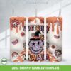 3D Inflated Witchy Mama Tumbler Wrap PNG, Retro Mom Witch 20oz Skinny Tumbler Template PNG