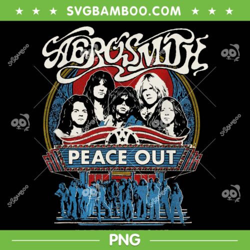 Aerosmith Farewell Tour PNG, Aerosmith Peace Out PNG, American Rock Band PNG