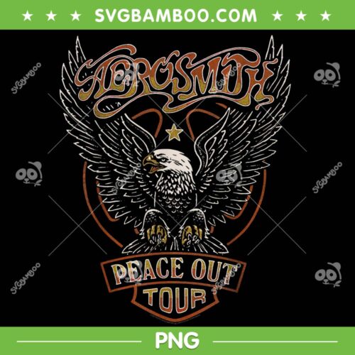 Aerosmith Modern Eagle PNG, Peace Out Tour PNG, Aerosmith Rock Band PNG