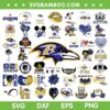 Baltimore Ravens Mega Bundle SVG, Ravens Logo Bundle SVG, NFL Logo Baltimore Ravens DXF SVG PNG EPS