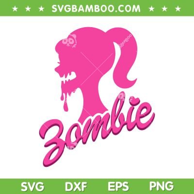 Barbie Zombie SVG PNG, Funny Barbie Halloween Scary SVG, Barbie Halloween DXF SVG PNG EPS