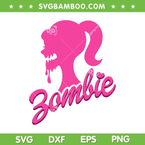Barbie Zombie SVG PNG, Funny Barbie Halloween Scary SVG, Barbie Halloween DXF SVG PNG EPS