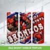 Boise State Broncos 3D Inflated Tumbler Wrap PNG, NCAA Football 20oz Skinny Tumbler Template PNG Boise State Broncos 3D Inflated Tumbler Wrap PNG, NCAA Football 20oz Skinny Tumbler Template PNG