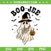 Boo Jee Witch SVG PNG, Cute Ghost Drinking Coffee SVG, Boo Jee Halloween DXF SVG PNG EPS