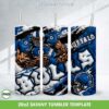 Buffalo Bulls 3D Inflated Tumbler Wrap PNG, NCAA Sports Logo 20oz Skinny Tumbler Template PNG