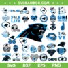 Carolina Panthers Mega Bundle SVG, Panthers Logo Bundle SVG, Football Team DXF SVG PNG EPS